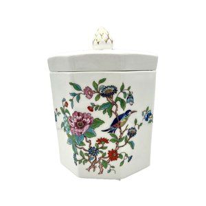 Vintage Aynsley Pembroke Biscuit Jar  Barrel Canister Candy Discontinued Octagon